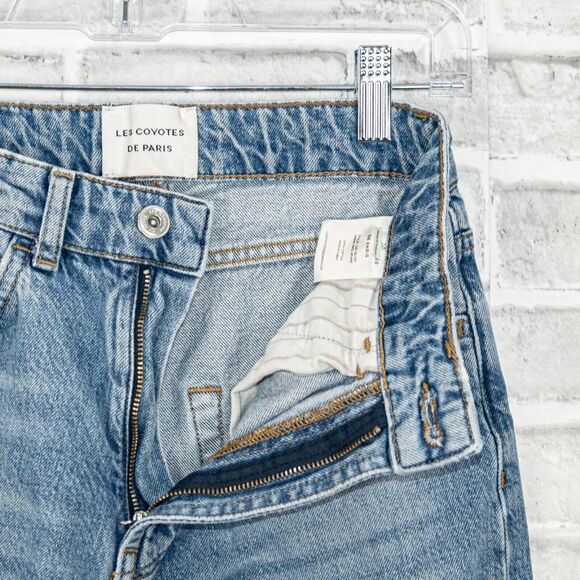 LES COYOTES DE PARIS High-Rise Crop Denim Jeans Size 16 24w - Picture 3 of 12